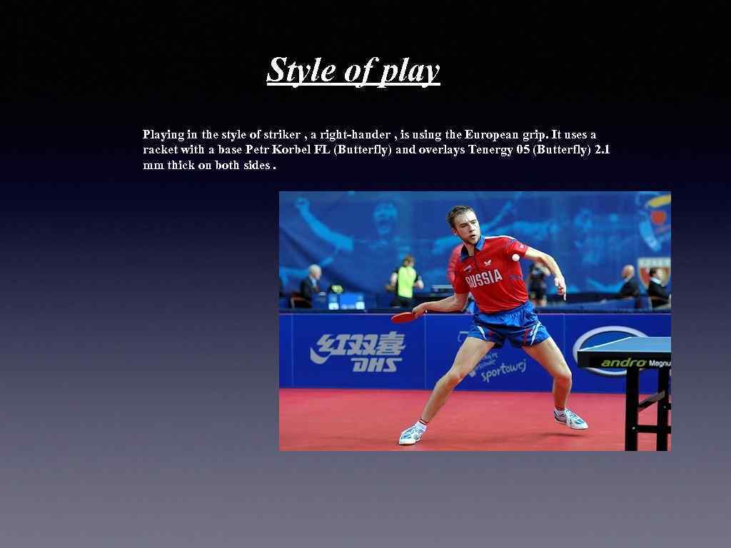 Style of play Playing in the style of striker , a right-hander , is