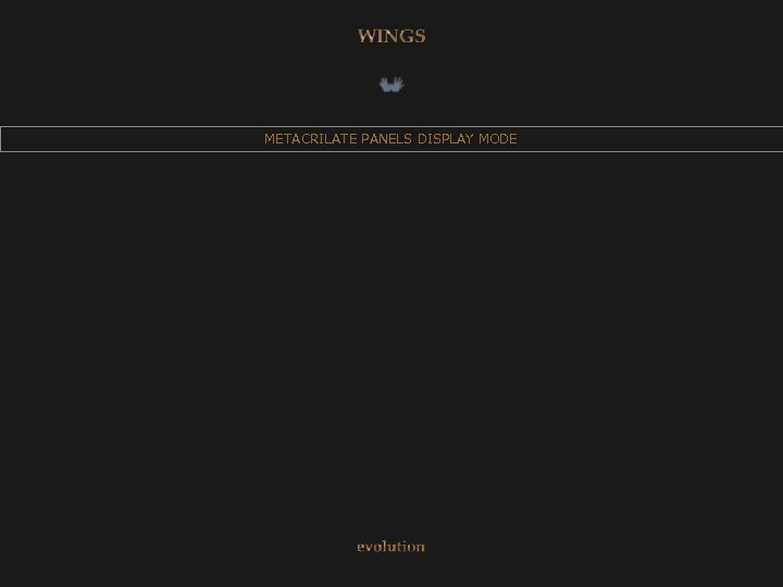 METACRILATE PANELS DISPLAY MODE 