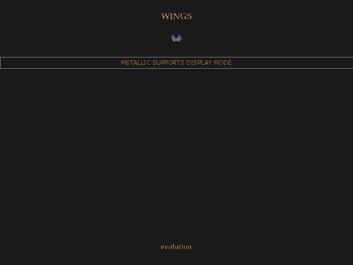 METALLIC SUPPORTS DISPLAY MODE 