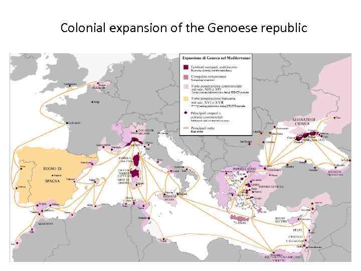 Colonial expansion of the Genoese republic 