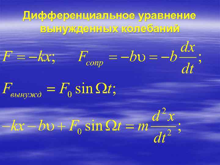 Дифференциальное уравнение вынужденных колебаний 