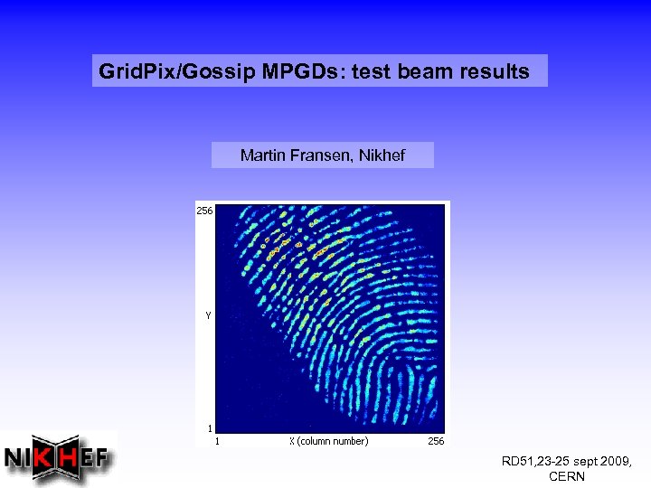 Grid. Pix/Gossip MPGDs: test beam results Martin Fransen, Nikhef RD 51, 23 -25 sept