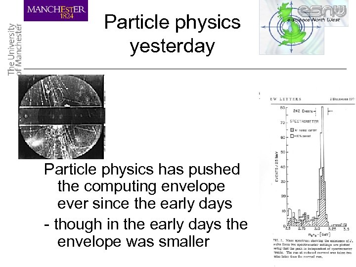 Particle physics yesterday Particle physics has pushed the computing envelope ever since the early