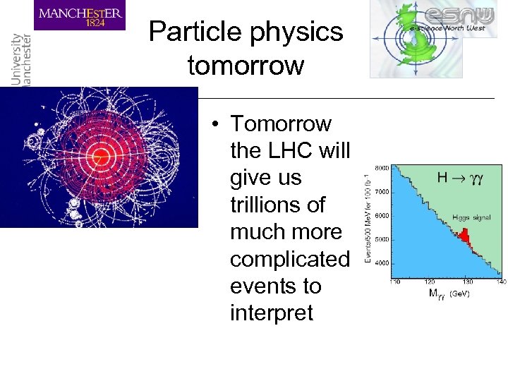 Particle physics tomorrow • Tomorrow the LHC will give us trillions of much more