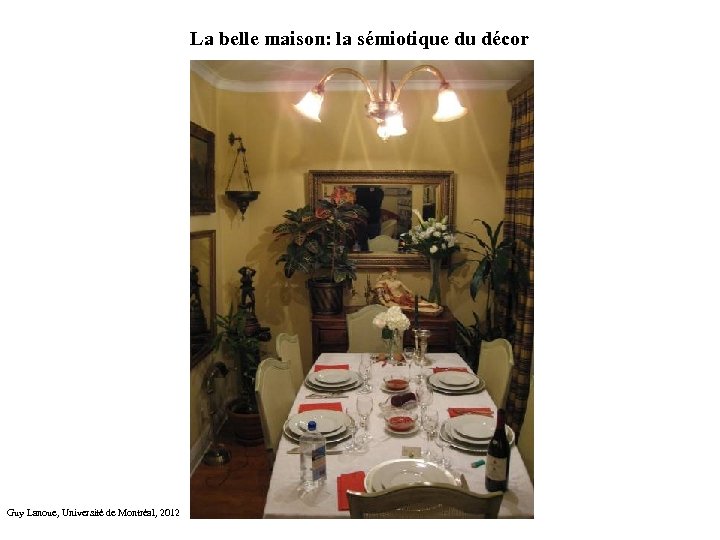La belle maison: la sémiotique du décor Guy Lanoue, Université de Montréal, 2012 