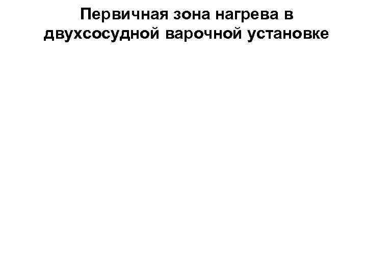 Первичная зона нагрева в двухсосудной варочной установке 