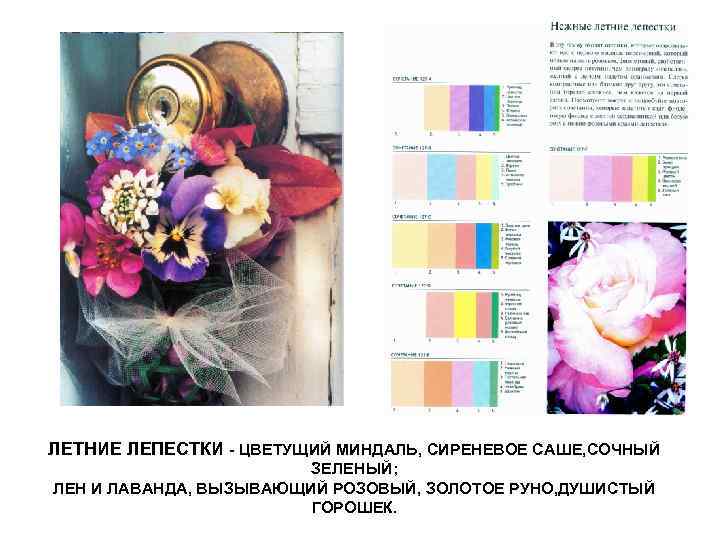 ЛЕТНИЕ ЛЕПЕСТКИ - ЦВЕТУЩИЙ МИНДАЛЬ, СИРЕНЕВОЕ САШЕ, СОЧНЫЙ ЗЕЛЕНЫЙ; ЛЕН И ЛАВАНДА, ВЫЗЫВАЮЩИЙ РОЗОВЫЙ,