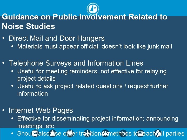 Guidance on Public Involvement Related to Noise Studies • Direct Mail and Door Hangers