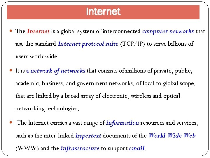 Use Of Internet E Mail Internet