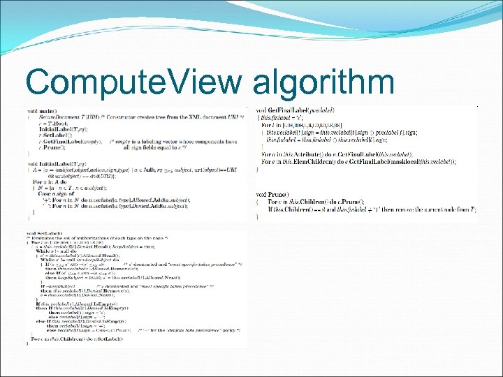 Compute. View algorithm 