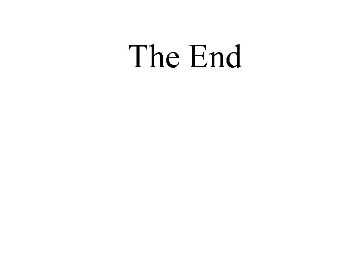 The End 