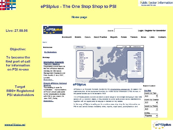 e. PSIplus - The One Stop Shop to PSI Home page Live: 27. 09.