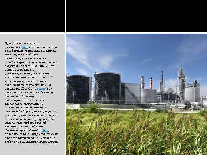 В рамках экологической программы ООН поставлена задача объединения национальных систем мониторинга в единую межгосударственную