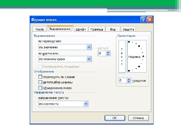 Форматирование данных 