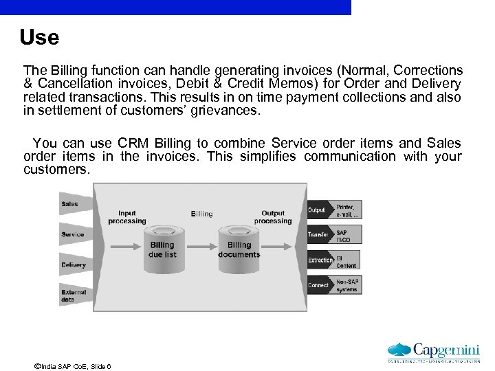 Use The Billing function can handle generating invoices (Normal, Corrections & Cancellation invoices, Debit