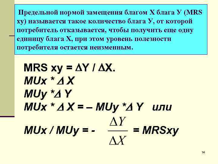 Предельная норма замещения