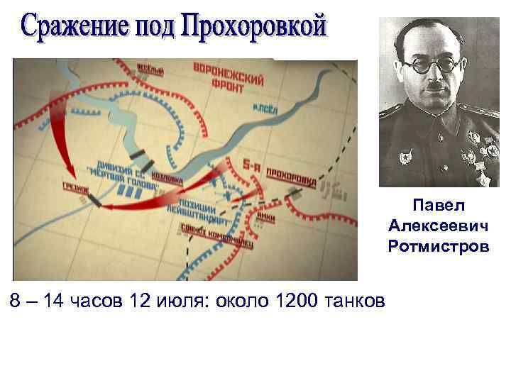 Павел Алексеевич Ротмистров 8 – 14 часов 12 июля: около 1200 танков 