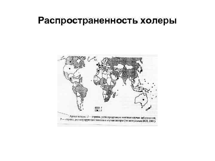 Распространенность холеры 