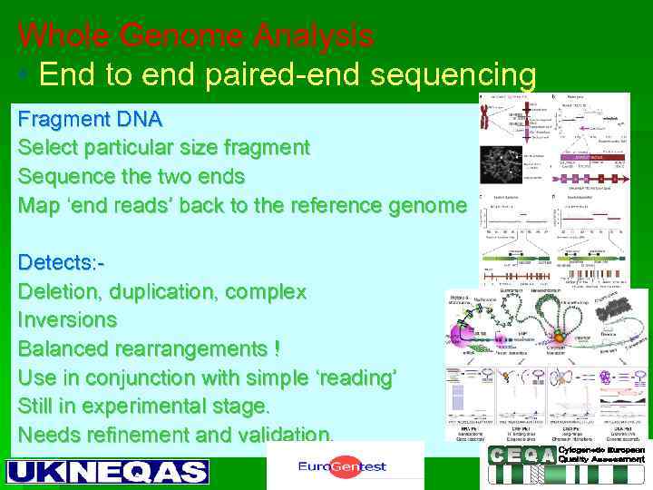 Whole Genome Analysis • End to end paired-end sequencing Fragment DNA Select particular size