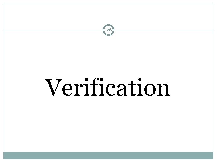 26 Verification 