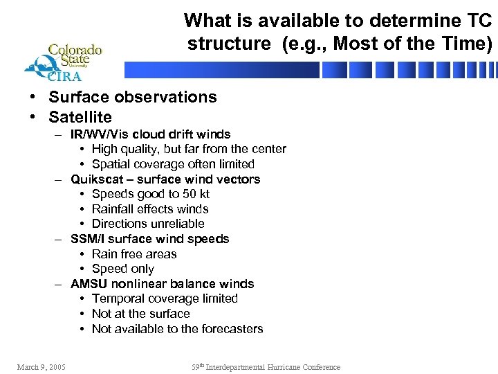 What is available to determine TC structure (e. g. , Most of the Time)