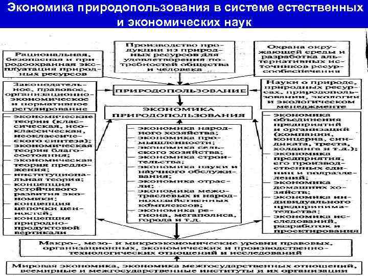 Экономика природопользования в системе естественных и экономических наук 