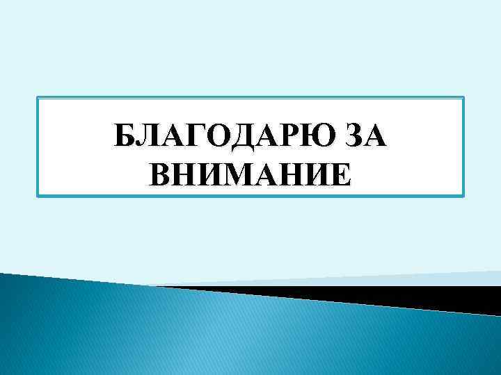 БЛАГОДАРЮ ЗА ВНИМАНИЕ 