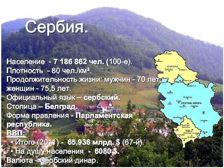 Сербия план характеристики страны