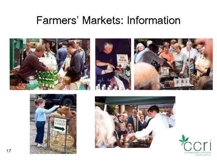 Farmers’ Markets: Information 17 