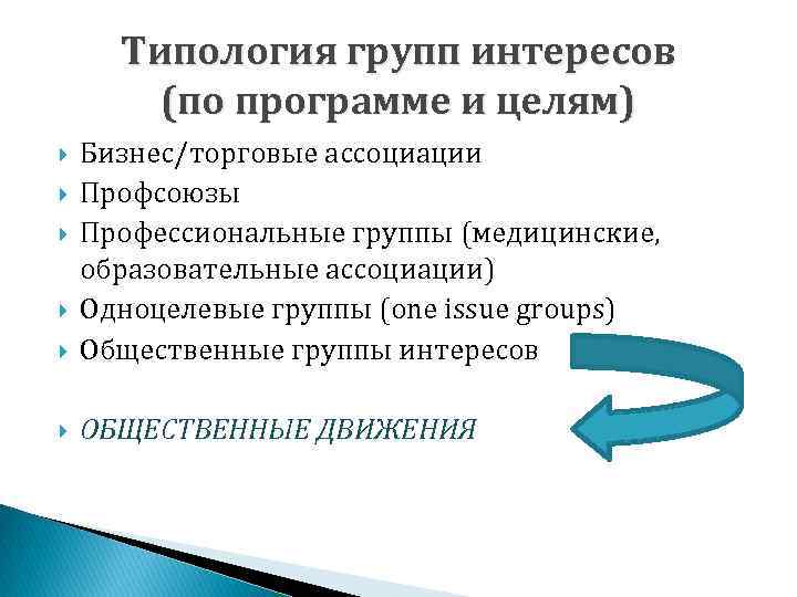 Цель группы интересов. Типология групп интересов. Цели группы интересов. Одноцелевые группы интересов. Типология групп интересов Политология.