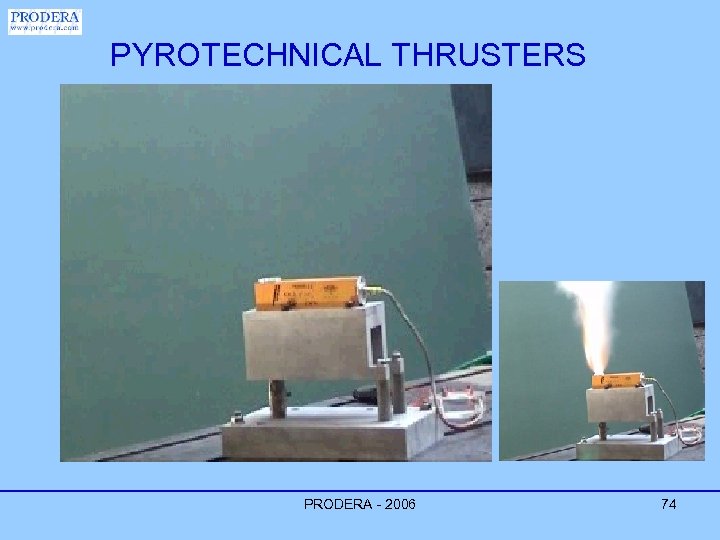 PYROTECHNICAL THRUSTERS PRODERA - 2006 74 