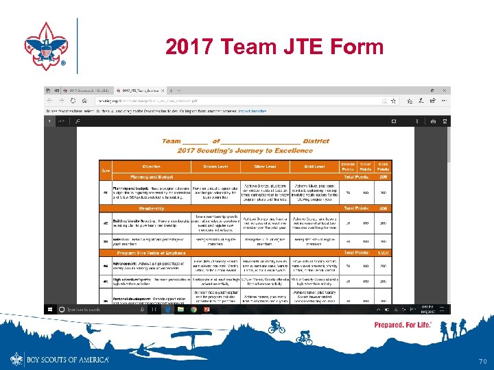 2017 Team JTE Form 70 