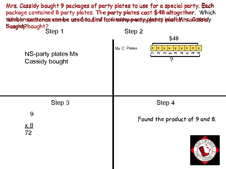 Mrs. Cassidy bought 9 packages of party plates to use for a special party.