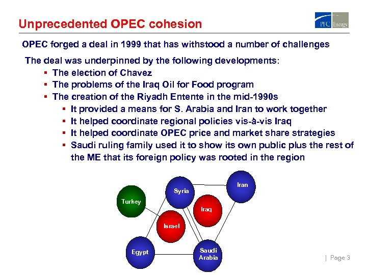 Unprecedented OPEC cohesion OPEC forged a deal in 1999 that has withstood a number