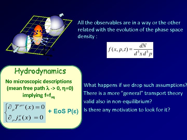 All the observables are in a way or the other related with the evolution