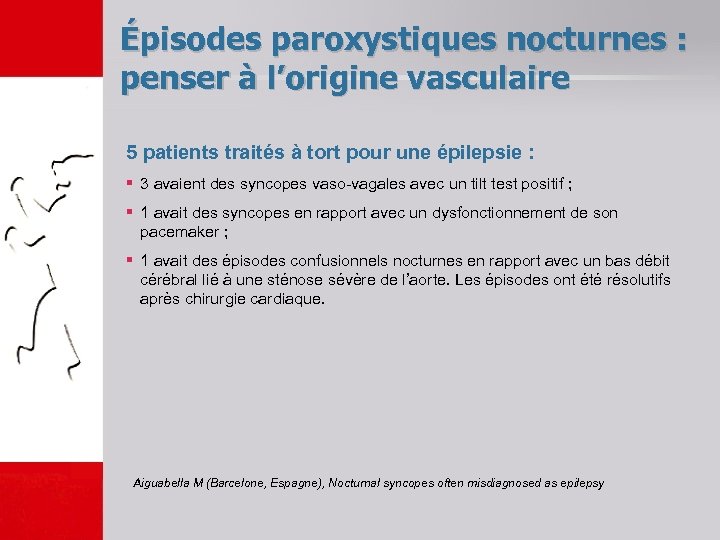 Épisodes paroxystiques nocturnes : penser à l’origine vasculaire 5 patients traités à tort pour