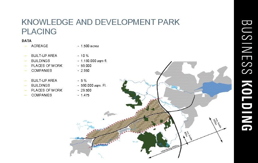 KNOWLEDGE AND DEVELOPMENT PARK PLACING DATA – ACREAGE - 1. 500 acres – –
