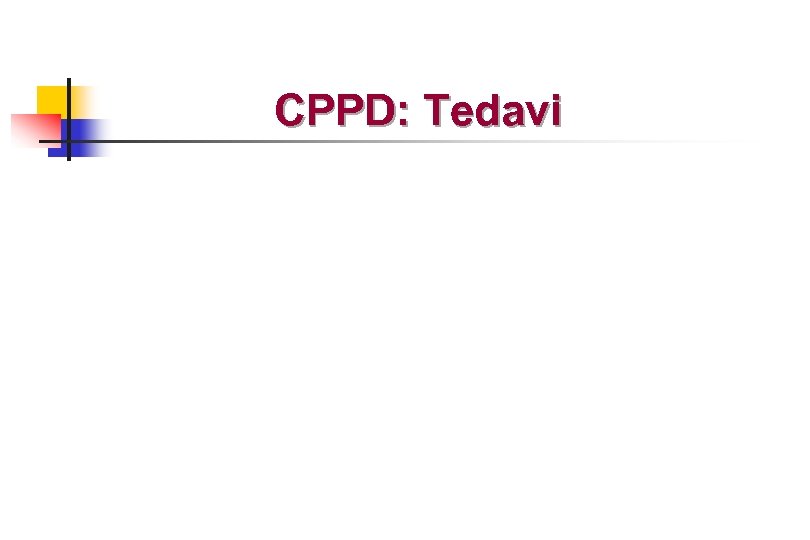 CPPD: Tedavi 