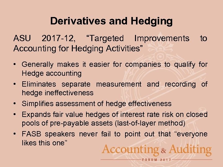 Anything But CECL Accounting Standards Update Paul Oseland