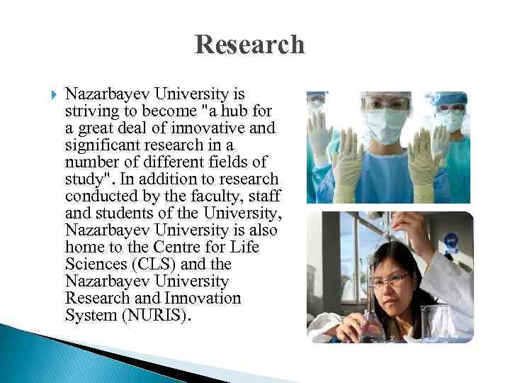 Research Nazarbayev University is striving to become "a hub for a great deal of