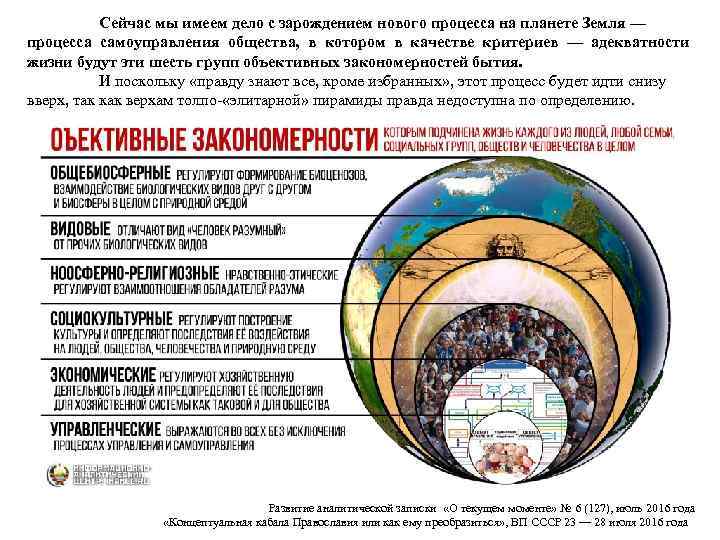 Сейчас мы имеем дело с зарождением нового процесса на планете Земля — процесса самоуправления