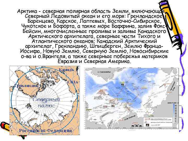 Карта побережья северного ледовитого океана