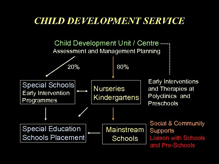 CHILD DEVELOPMENT SERVICE Child Development Unit / Centre Assessment and Management Planning 20% Special