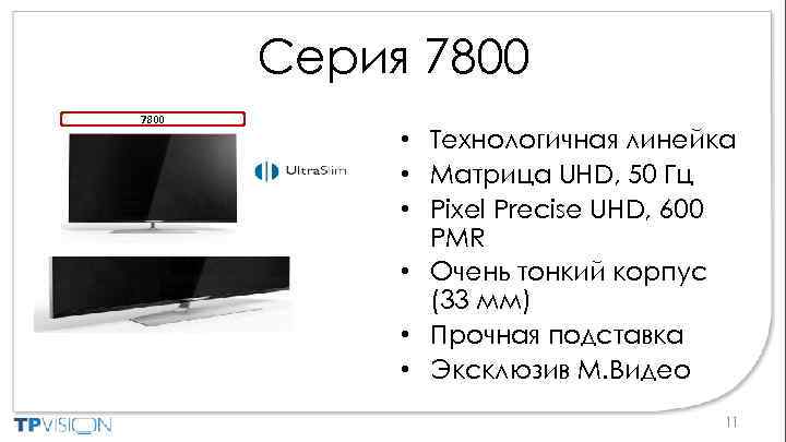 Серия 7800 • Технологичная линейка • Матрица UHD, 50 Гц • Pixel Precise UHD,
