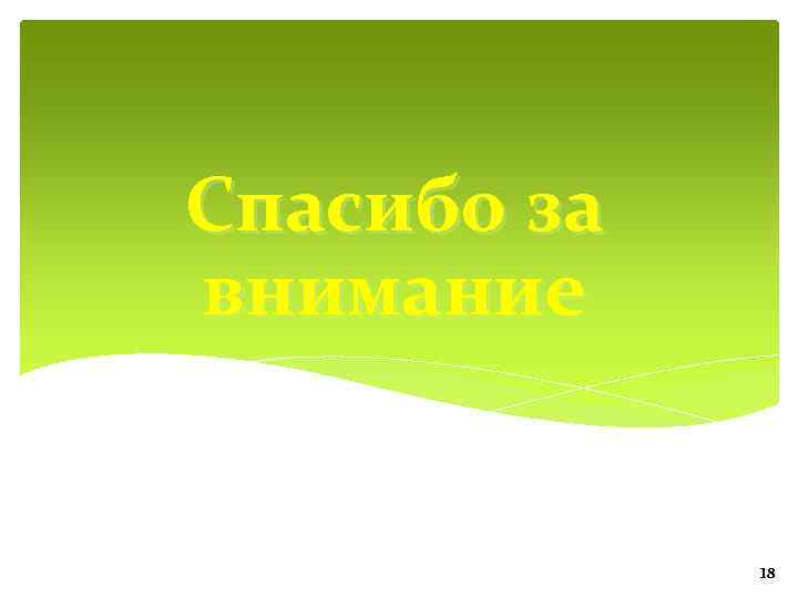 Спасибо за внимание 18 