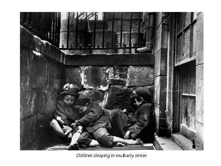 Сhildren sleeping in mulberry street 