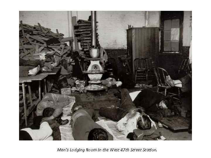 Men's Lodging Room in the West 47 th Street Station. 