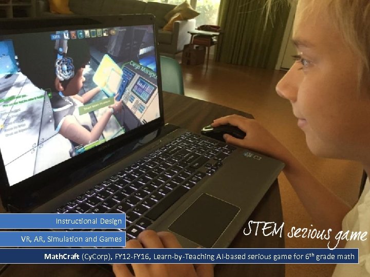 Instructional Design VR, AR, Simulation and Games Math. Craft (Cy. Corp), FY 12 -FY