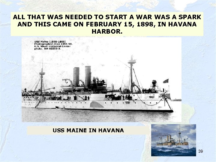 ALL THAT WAS NEEDED TO START A WAR WAS A SPARK AND THIS CAME