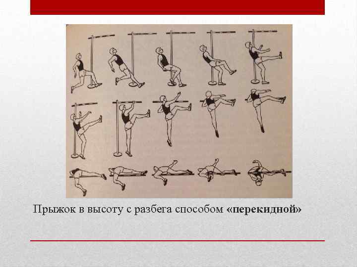 Прыжок в высоту с разбега способом «перекидной» 